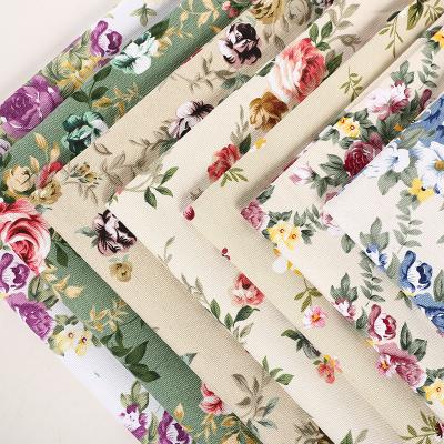 China Abrasion-Resistant Custom Accept Polyester Cotton Flower Digital Printing Knitted Fabric For Table Cloth for sale