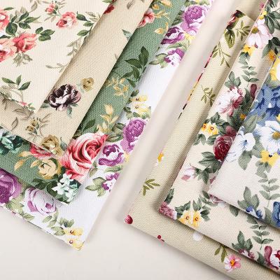 China Wholesale High Quality Abrasion-Resistant Digital Printing Knitted Home Furnishing Flower Canvas Fabrics For Table Cloth for sale