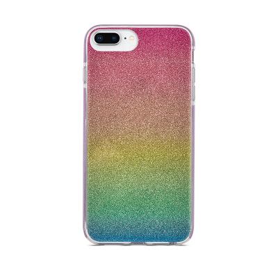 China Anti-Scratch/Shockproof/Slip-Proof/Anti-Dust Bumper Cover Phone Case Glitter Color Gradient Fashion Case Mobile PET Accessories Free Shipping For iPhone 6 7 8 more for sale