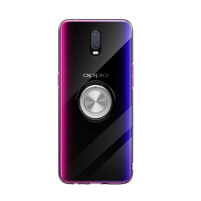 China Shockproof Clear Anti-drop Case Cover With Magnet Car Mount Ring Kickstand Case For Oppo R15 for sale