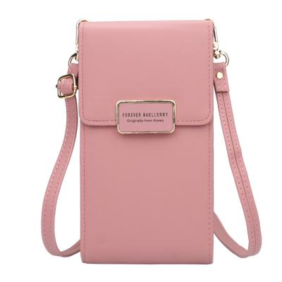 China Free Samples New Mobile Phone Bag High Protective Logo Design PU Leather Women Women Purse Wallet Cross - Body Bag for sale