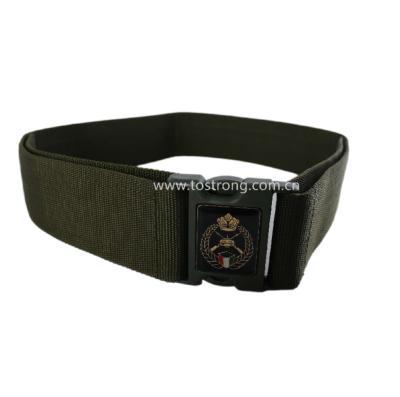 China Men's Tactical Belt Anti-wrinkle Buckle Olive Green pp Combat Belt Strap Plastic Material Tactical Belt Wholesale Breathable Anti-Shrink Combat for sale