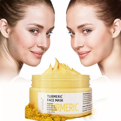 China Wholesale Turmeric Anti Aging Clay Mud Mask 120g Repairing Turmeric Mud Mask for sale