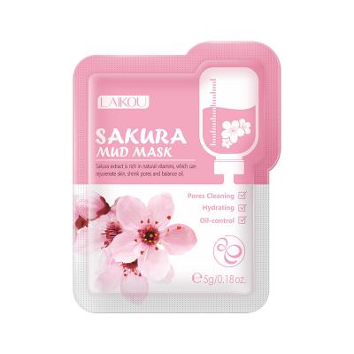 China One Piece Cherry Blossom Mask Mud 5g Moisturizer Mud Mask Cleansing Trial Pack New Cherry Blossom Mask Moisturizing Skin Care Products for sale