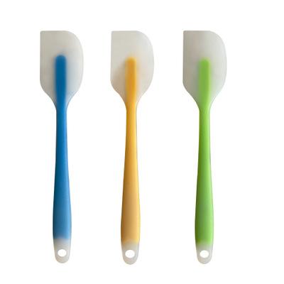 China Sustainable Wholesale Kitchen Utensils Food Grade Pure Color Heat Resistant Baking All In One Translucent Silicone Spatulas for sale