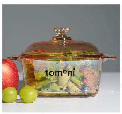 China Current heatable TOMONI! ! ! Microwave Safe Customized Soup Bowl With Handle Ramen Bowl Tableware Glass Noodle Salad Bowl With Glass Lid for sale