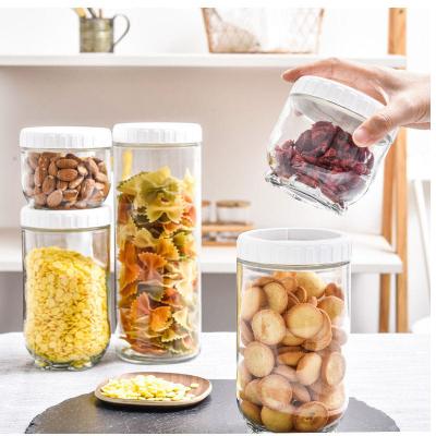 China New TOMONI 2022 Heatable Multi Pcs Set Kitchen Non-Toxic Stackable Glass Food Storage Canister Set Glass Food Storage Jars Set for sale