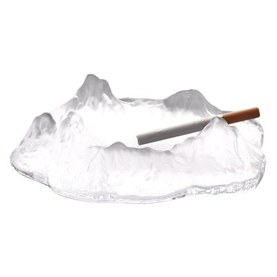 China 2022 new glass ashtray kitchen TOMONI 2022 iceberg living room bathroom light luxury INS bar ashtray high-end creative personality ashtray for sale