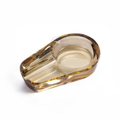 China TOMONI Glass Ashtray Glass Ashtray For Cigarette Cigar Crystal Ash Clear Trays Outdoor Glass Ashtrays for sale