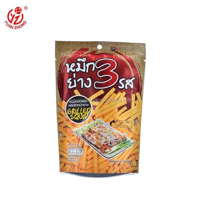 China Moisture Proof Stand Up Pouch Printing Package Aluminum Foil Bags Customized Bags For Snack Food With Hang Hole for sale