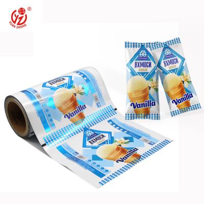 China Moisture Proof Engraving Printing OEM Laminated Packaging Material Ice Cream / Popsicle Frozen Food Plastic Film Roll for sale