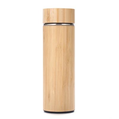 China PORTABLE Fashionable 100% Natural Bamboo Eco-Friendly Custom Printed Tea Mug Shell Stainless Steel Water Bottle Thermos Coffee Mug Vacuum for sale