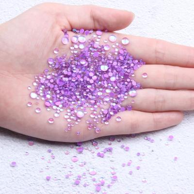 China Bags Garment Nail Art Shose New Aurora Candy Colors Crystal Rhinestones ss20 7200pcs Flatback Mermaid Nail Beads Round Glue On Strass Stone DIY 3D Nail Art for sale