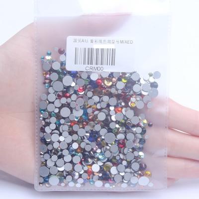 China Bags Garment Nail Art Shose New Non Hotfix Round Flatback Mix Size 1440pcs Rhinestones ss3-ss20 Nail Supplies For Professionals DIY Stones Glass Accessories for sale