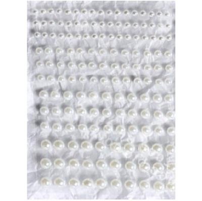 China Flatback 3-6 Mm White Color Beads 165 Pcs / Set Flatback Nail Drill With Adhesive for sale