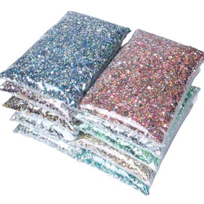 China Wholesale Normal Ab Flatback Colors 4mm 50000pcs Flatback Non Hotfix Glue On Resin Fake Stones For DIY 3D Garment Decorations for sale