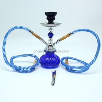 China Shisha Tool 2022 Modern Design Double Root Pipe Plastic Smoking Pipe Glass Smoking Hookah Shisha Arabic Shisha for sale