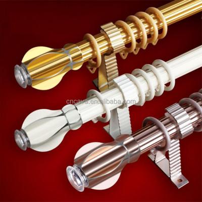 China Fashion Traditional Colored Luxury Aluminum Double Design Aluminum Home Decoration Single Curtain Rods Bracket for sale