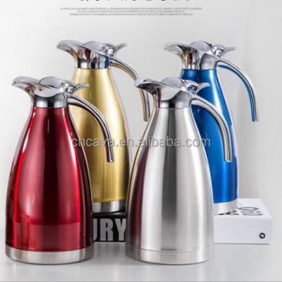 China WITH LID 1.5L 2L European Coffee Pot Milk Tea Jug Stainless Steel Water Carafe for sale