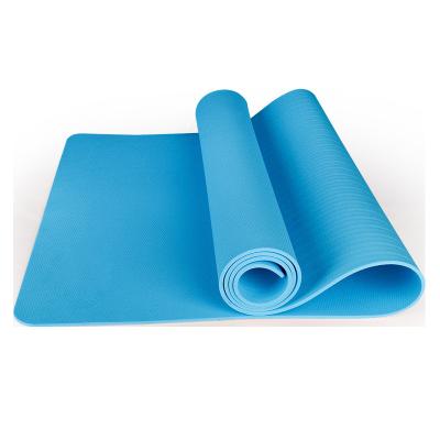 China Blue Washable Yoga Pilates Exercise Yoga Mat 185 x 80 x 0.6cm for Yoga, Dance, Pilates Training for sale