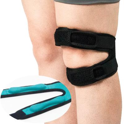 China Dual Adjustable Breathable Knee Support Elasticity Strap For Common Osteoarthritis Osgood-Schlatter Patellar Tendonitis for sale