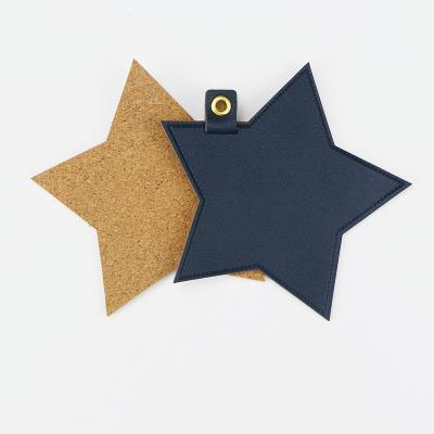 China Viable Wholesale Heat Resistant Star Shape Coasters Waterproof Leather Mat Cup Coasters Coffee Table for sale