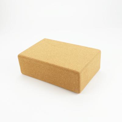 China Eco-friendly Multi-functional Wooden Color Cork Yoga Block Yoga Bricks Recycled Sturdy Eco-friendly High Quality for sale