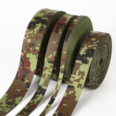 China Viable Hot Sell Cheap Price Factory Colorful Customized Camouflage Bag Strap Camouflage Camouflage Webbing for sale