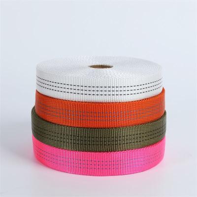 China Good color fastness; Factory Custom Sports High Tensile Web Strap Climbing Down Webbing 66 Nylon For Outdoor for sale