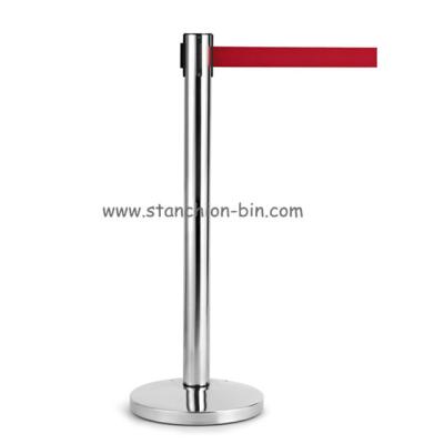 China 201#Stainless Steel Queue Barrier With Customer Logo for sale