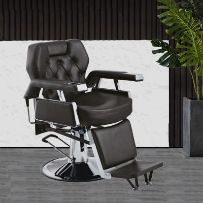 China Newest Design Modern Barber Chair Furniture Aluminum Metal Salon Pump Hair Washing Styling Chairs for sale