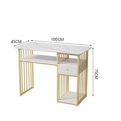 China Fashionable Modern Salon Furniture Metal Folding Manicure Table With Chairs Spa Nail Desk Tables for sale