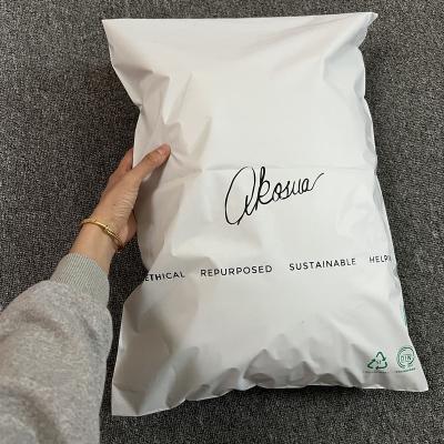 China Good quality strong PE material polymailers apparel mailers custom poly mailing bags large adhesive/tearproof/waterproof white plastic courier poly bag for apparel for sale