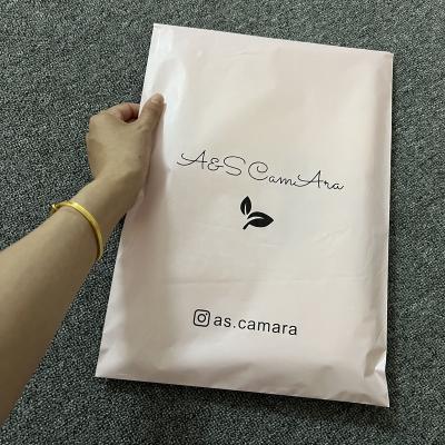 China Strong Ad Postage Bag Clothing Custom Light Pink Plastic Adhesive/Tearproof/Waterproof LOGO Express Messenger Wholesale Shipping Envelopes Cute poly for sale