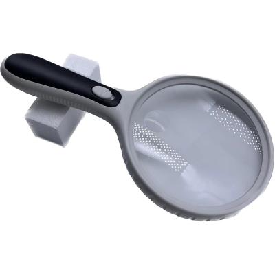 China High Quality Hand Held Portable Magnifying Lens Magnifying Glasses Light Head Magnifier With LED For Reading for sale