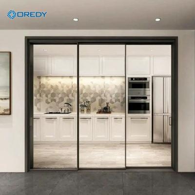 China Modern OREDY hot sale profile door frame manual sliding door machine for villa sliding door for sale