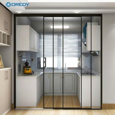 China Modern OREDY best seller 1645 profile door frame balcony manual sliding door for glass sliding door for sale