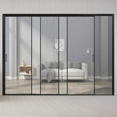 China Modern OREDY hot sale dimming glass narrow door frame sliding door for manual door for sale