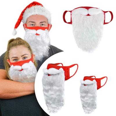 China eco-friendly beard maskes Santa Claus cosplay christmas dress up cotton adult funny dustproof maskes for sale