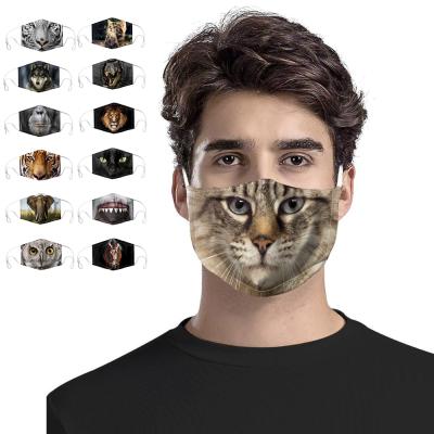 China wholesale 3d Yiwu Yiwu Anti-dust wholesale hongsheng face maskes filter face maskes animal washable black cotton printed maskes factor for sale