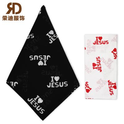 China Hot sunshade decoration in outdoor sports cotton printed casual square scarf new casual simple square scarf love letter for sale