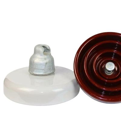 China Size 11kv Voltage Glazed Disc Porcelain Insulator For High Voltage ANSI 52-1 for sale