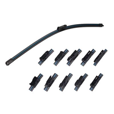 China Sturdy Cold Black Car Snow Rubber Long Glass Cleaning Winter +Metal Design Front Wiper Blade for sale