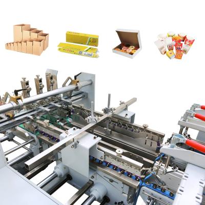 China Automatic Shipping Food Folding Carton Maker 4/6 Box Fold Glue Corner Machine for sale