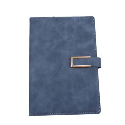 China 2021 new high quality popular leather cover hardcover book magnetic planner program notebook for sale