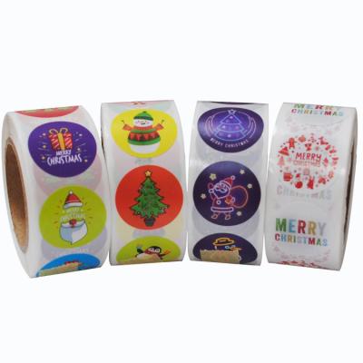 China Custom Decorative Die Cut PVC Waterproof Raincoats Thank You Christmas Stickers for sale