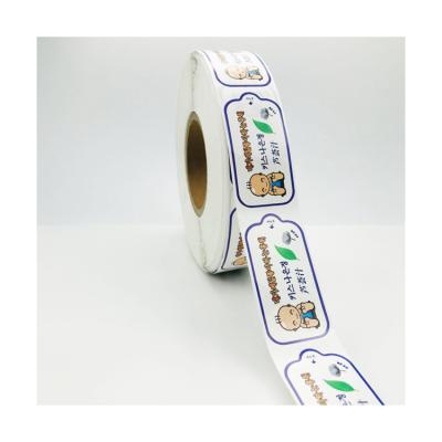 China Waterproof Self Adhesive Packaging Cardboard Label Roll Coated Paper Blank Label for sale