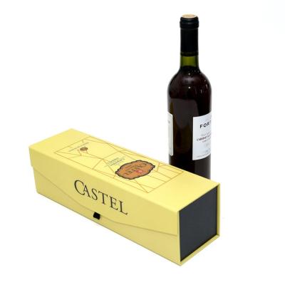 China Recycled Materials Wholesale Custom Magnetic Folding Champagne Whiskey Wine Packaging Gift Box for sale