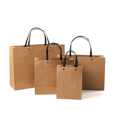 China Amazon Recyclable Custom Made Rivet Hold Cheap Price Shopping Bag Brown Kraft Paper Bag for sale