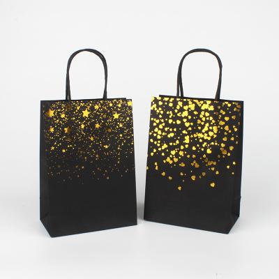 China 2021Various Color Gold Recyclable Black Stamping Paper Custom Gift Wrapping Paper Bag for sale